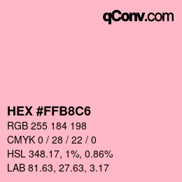 Color code: HEX #FFB8C6 | qconv.com