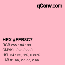 Color code: HEX #FFB8C7 | qconv.com