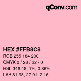 Color code: HEX #FFB8C8 | qconv.com