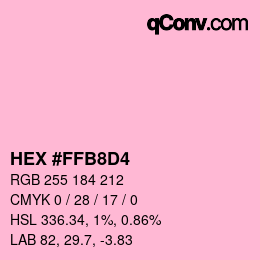 Color code: HEX #FFB8D4 | qconv.com