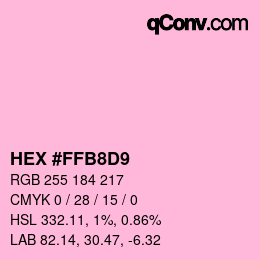 Color code: HEX #FFB8D9 | qconv.com