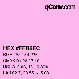 Color code: HEX #FFB8EC | qconv.com