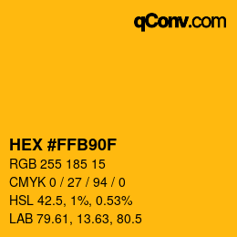 カラーコード: HEX #FFB90F | qconv.com