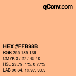 Color code: HEX #FFB98B | qconv.com