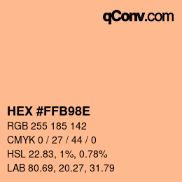 Color code: HEX #FFB98E | qconv.com