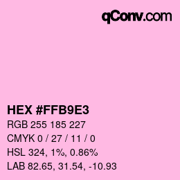 Color code: HEX #FFB9E3 | qconv.com