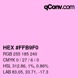 Color code: HEX #FFB9F0 | qconv.com