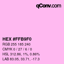 カラーコード: HEX #FFB9F0 | qconv.com