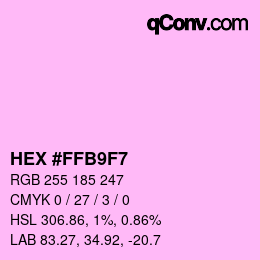 Color code: HEX #FFB9F7 | qconv.com