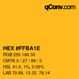 Color code: HEX #FFBA1E | qconv.com