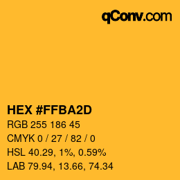 Color code: HEX #FFBA2D | qconv.com