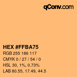 カラーコード: HEX #FFBA75 | qconv.com