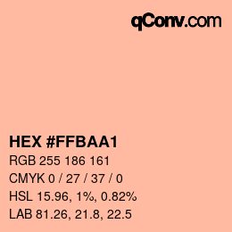 Color code: HEX #FFBAA1 | qconv.com