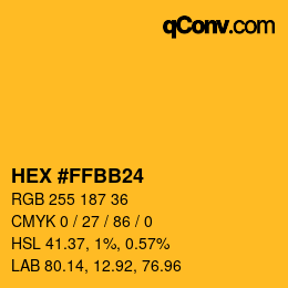 カラーコード: HEX #FFBB24 | qconv.com