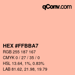 Color code: HEX #FFBBA7 | qconv.com