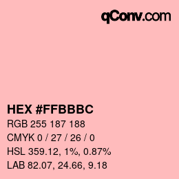 Farbcode: HEX #FFBBBC | qconv.com