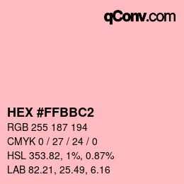 カラーコード: HEX #FFBBC2 | qconv.com