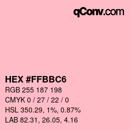 Color code: HEX #FFBBC6 | qconv.com