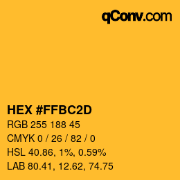 Farbcode: HEX #FFBC2D | qconv.com