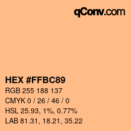 Color code: HEX #FFBC89 | qconv.com