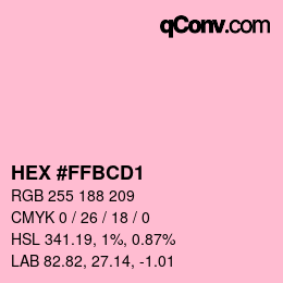 Color code: HEX #FFBCD1 | qconv.com