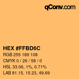 Color code: HEX #FFBD6C | qconv.com