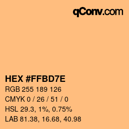 Color code: HEX #FFBD7E | qconv.com