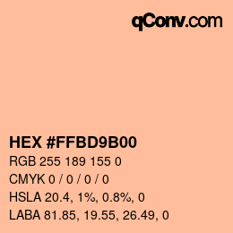 Color code: HEX #FFBD9B00 | qconv.com
