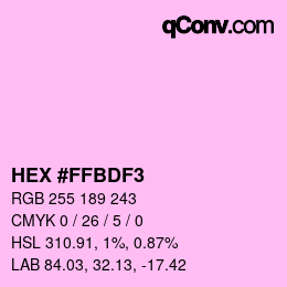 Color code: HEX #FFBDF3 | qconv.com