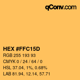 Color code: HEX #FFC15D | qconv.com