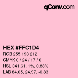 Color code: HEX #FFC1D4 | qconv.com