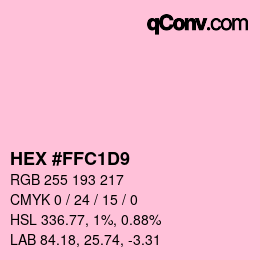 Color code: HEX #FFC1D9 | qconv.com