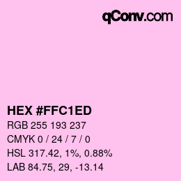 Color code: HEX #FFC1ED | qconv.com