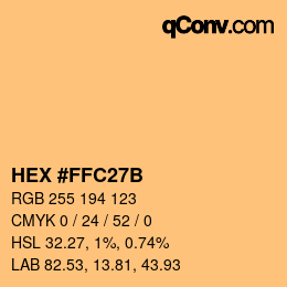 颜色代码: HEX #FFC27B | qconv.com