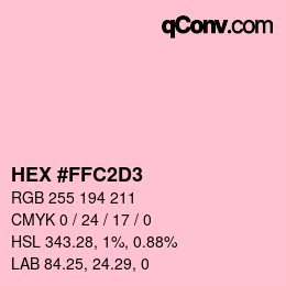 Color code: HEX #FFC2D3 | qconv.com