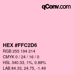 Color code: HEX #FFC2D6 | qconv.com