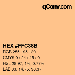 Farbcode: HEX #FFC38B | qconv.com