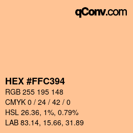 Color code: HEX #FFC394 | qconv.com