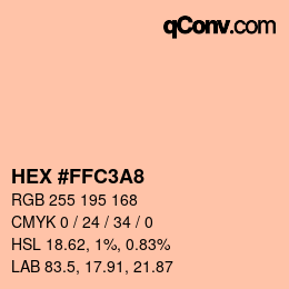 Color code: HEX #FFC3A8 | qconv.com