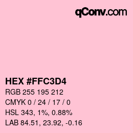 Color code: HEX #FFC3D4 | qconv.com