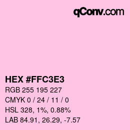 Color code: HEX #FFC3E3 | qconv.com