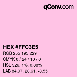 Color code: HEX #FFC3E5 | qconv.com