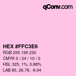 Color code: HEX #FFC3E6 | qconv.com