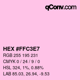 Color code: HEX #FFC3E7 | qconv.com