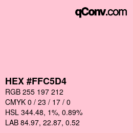 Color code: HEX #FFC5D4 | qconv.com