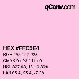 Color code: HEX #FFC5E4 | qconv.com