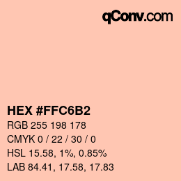 Color code: HEX #FFC6B2 | qconv.com