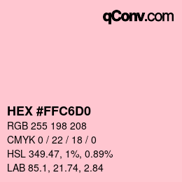 Color code: HEX #FFC6D0 | qconv.com