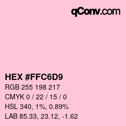 カラーコード: HEX #FFC6D9 | qconv.com