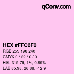 Color code: HEX #FFC6F0 | qconv.com